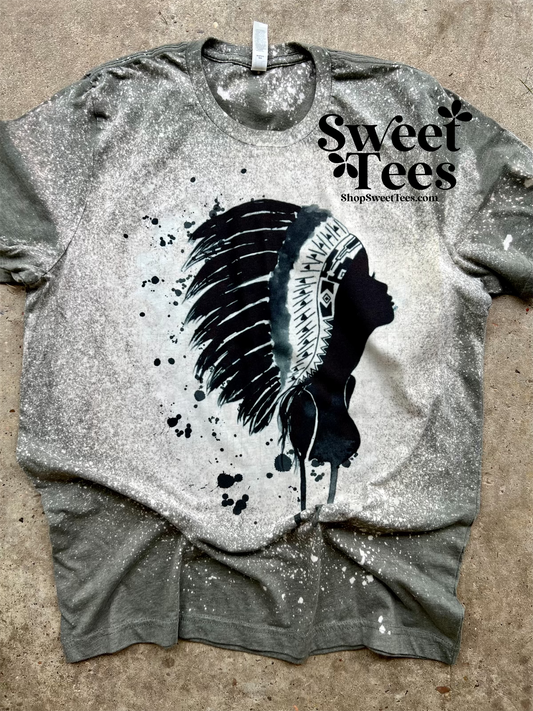 Feathered Indian tee