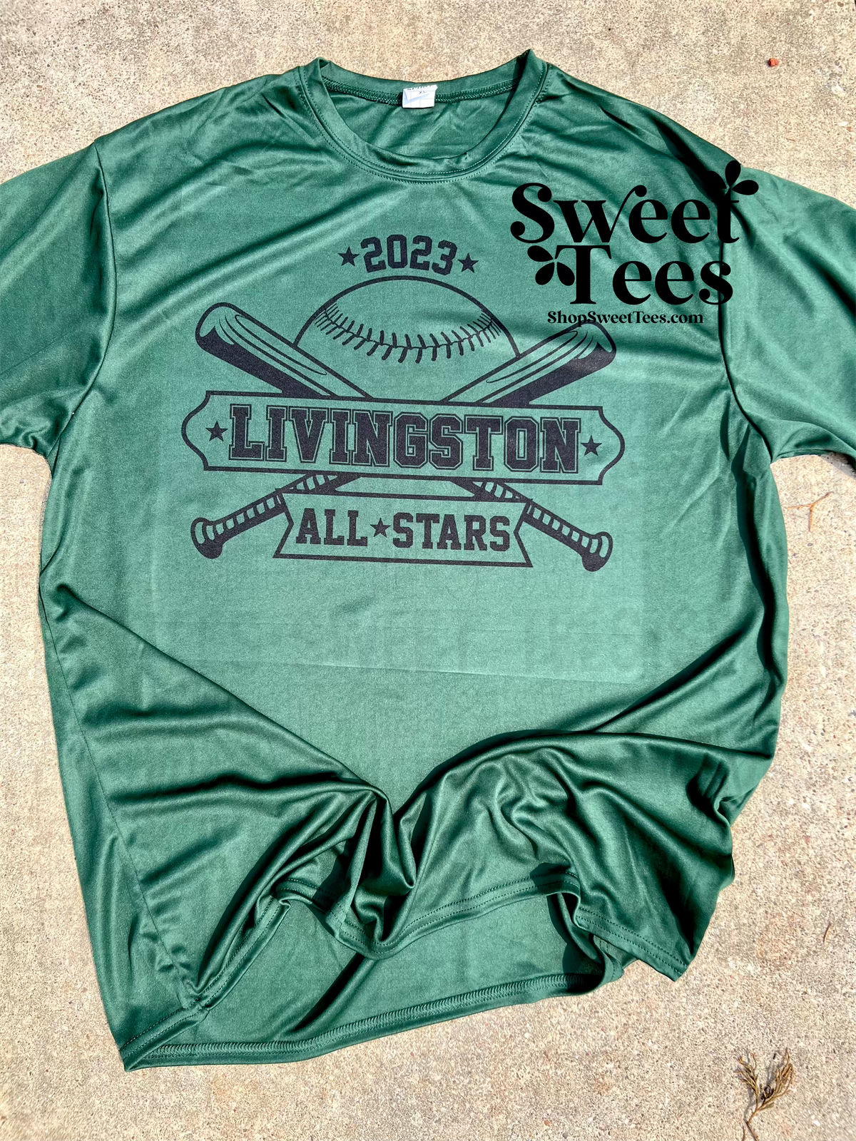 All-Stars Baseball Crossed Bats drifit tee