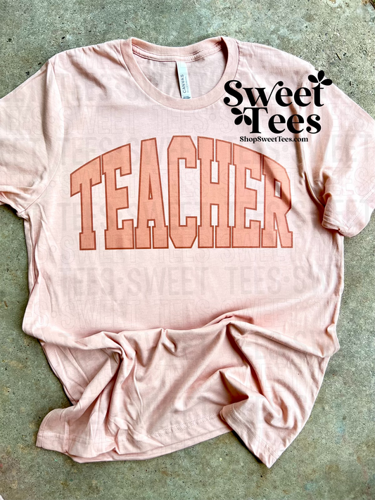 Teacher Upper Arch - Peach tee