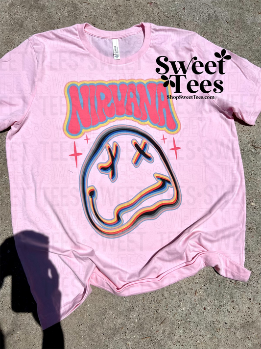 Trippy Nirvana - pink tee