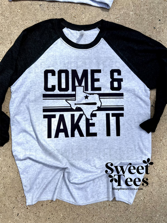 Come And Take It Double Team Raglan
