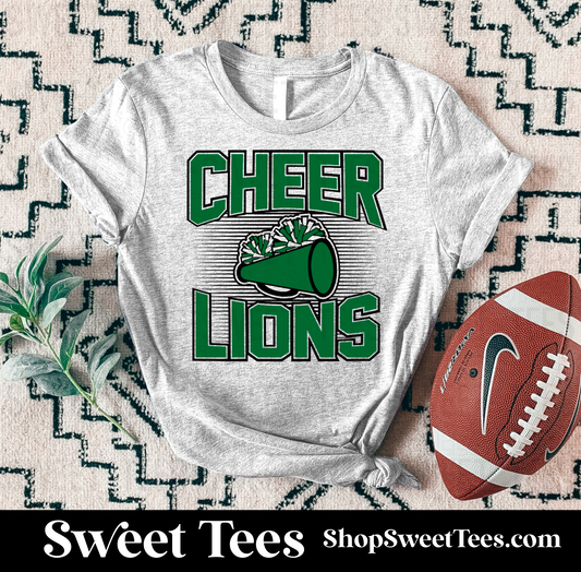 Lions Cheer Lined tee
