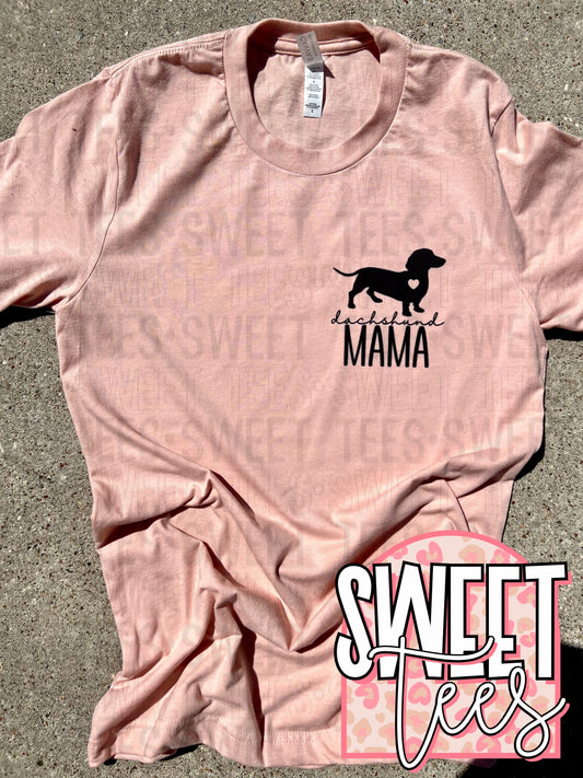 Dachshund Mama Pocket tee