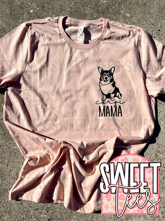 Corgi Mama Pocket tee