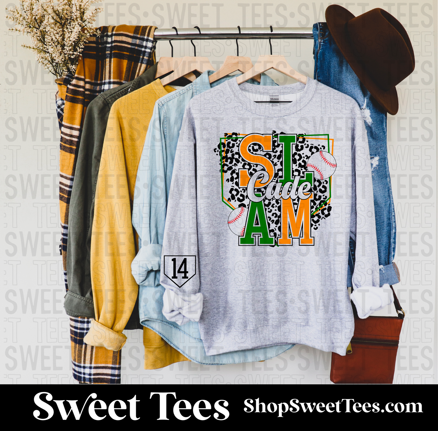 Custom Texas Slam Name and Number Sleeve Sweatshirt
