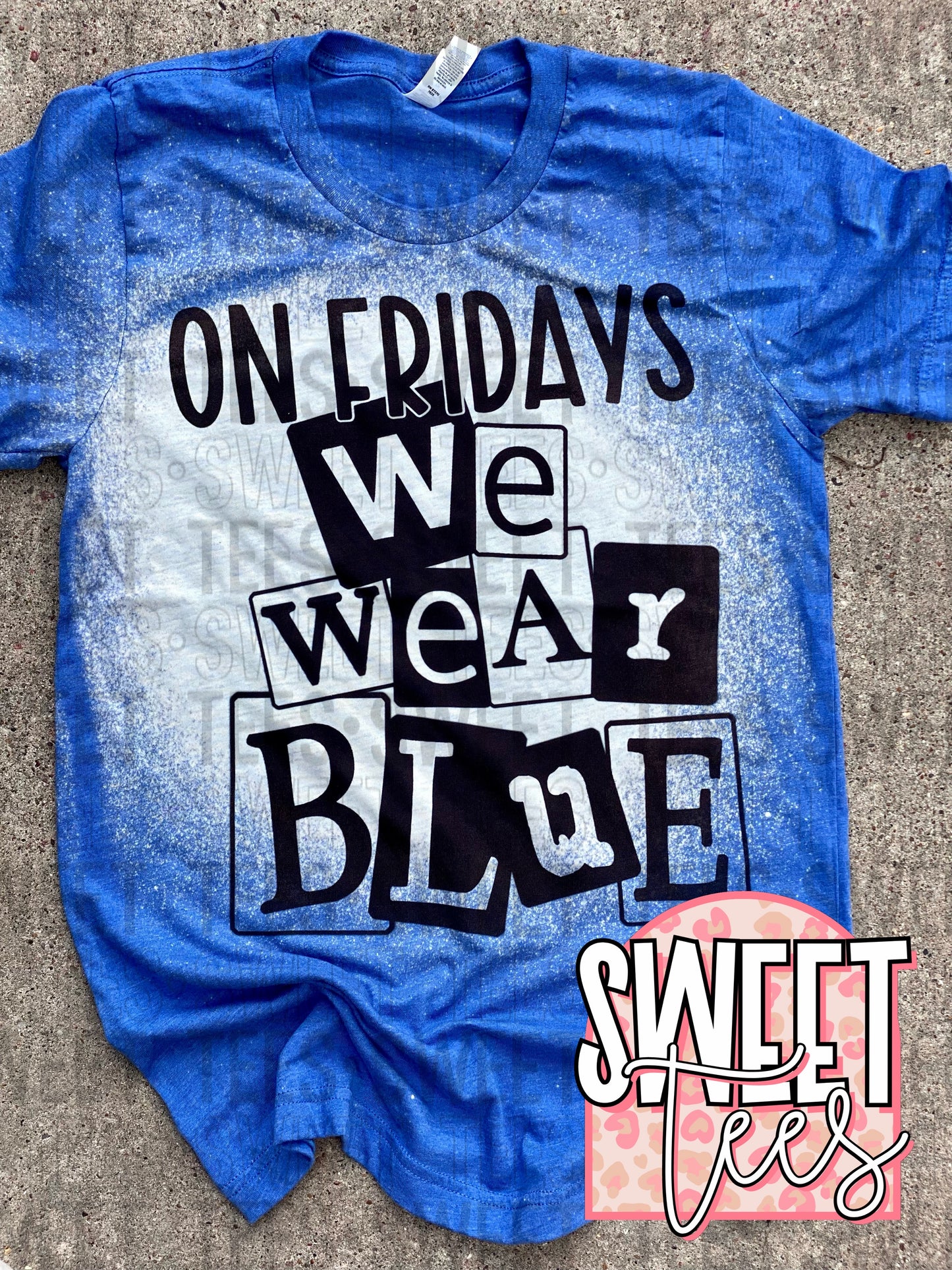 On Fridays We Wear Blue tee
