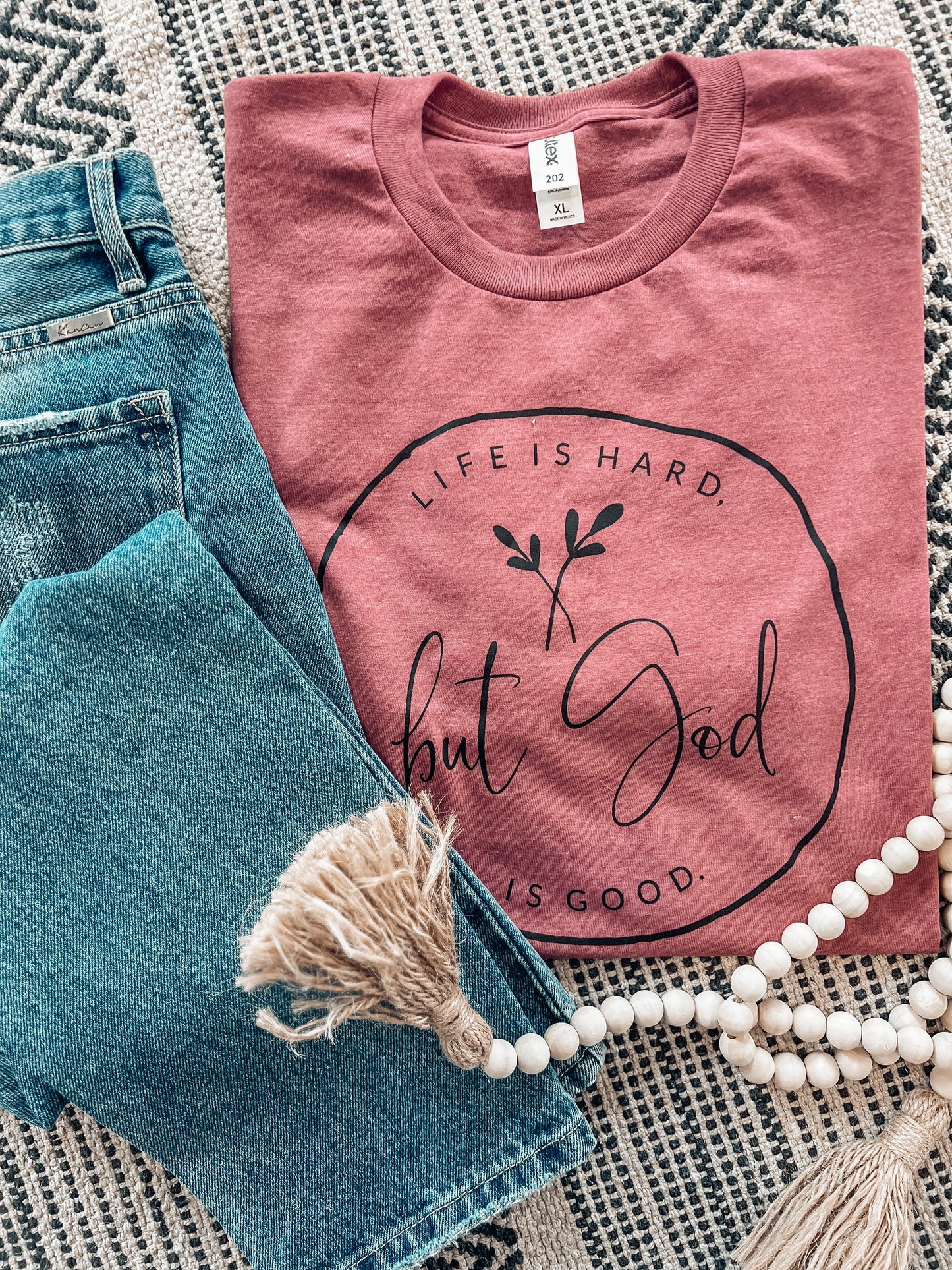 Life is Hard But God is Good tee
