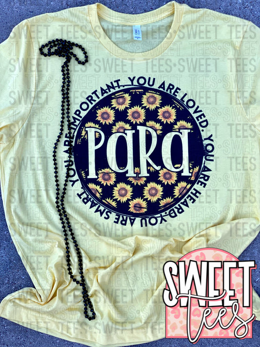 Para Sunflower tee