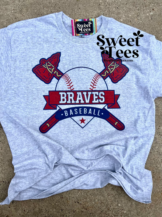 Braves Crossed Bats tee