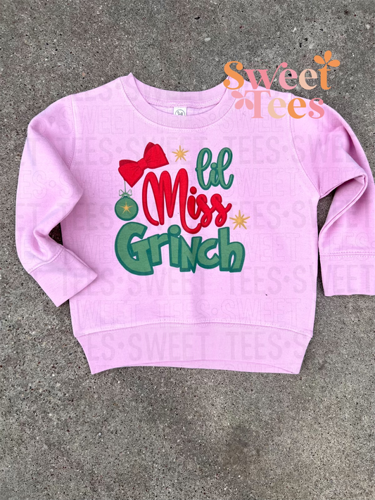 Lil Miss Grinch Toddler Sweatshirt