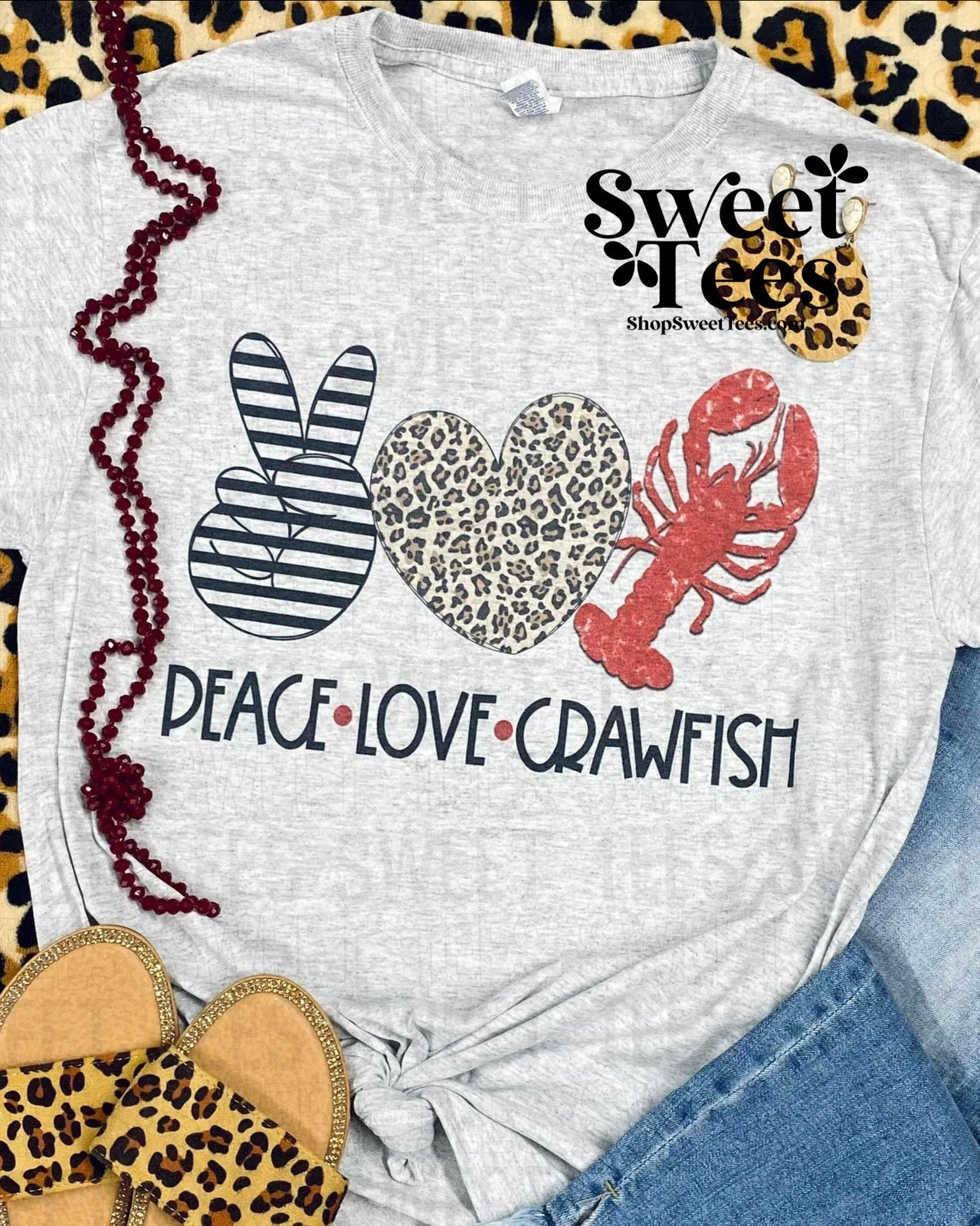 Peace Love Crawfish tee