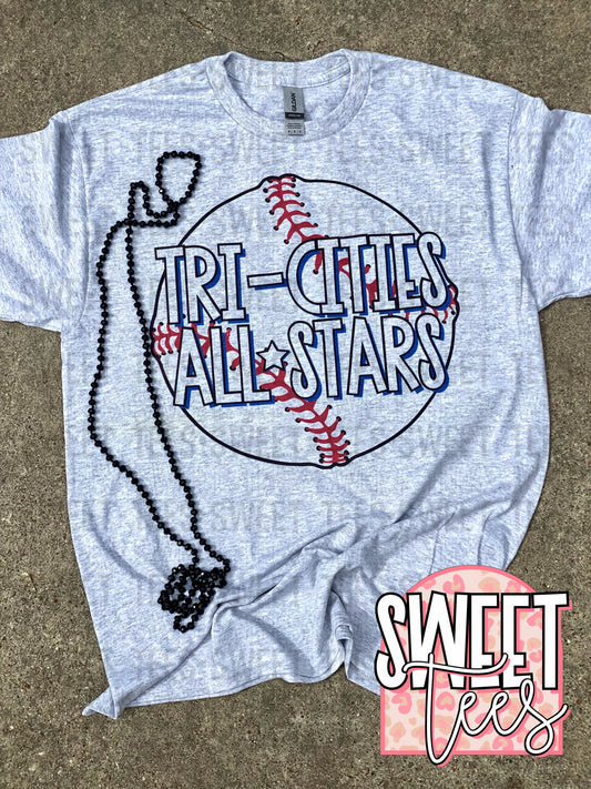 Tri-Cities All-Stars Baseball tee