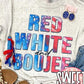 Red White Boujee tee